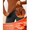 imageThermal Shirts for Women Long Sleeve Mock Neck Fleece Tops Running Workout Cold Weather Gear with Zip PocketBrick Red