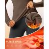 imageThermal Shirts for Women Long Sleeve Mock Neck Fleece Tops Running Workout Cold Weather Gear with Zip PocketBrown