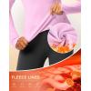 imageThermal Shirts for Women Long Sleeve Mock Neck Fleece Tops Running Workout Cold Weather Gear with Zip PocketPink