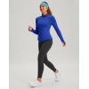 imageThermal Shirts for Women Long Sleeve Mock Neck Fleece Tops Running Workout Cold Weather Gear with Zip PocketRoyal Blue