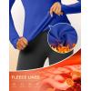 imageThermal Shirts for Women Long Sleeve Mock Neck Fleece Tops Running Workout Cold Weather Gear with Zip PocketRoyal Blue