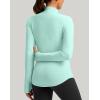 imageThermal Shirts for Women Long Sleeve Mock Neck Fleece Tops Running Workout Cold Weather Gear with Zip PocketZaqua