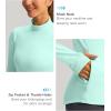 imageThermal Shirts for Women Long Sleeve Mock Neck Fleece Tops Running Workout Cold Weather Gear with Zip PocketZaqua