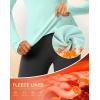 imageThermal Shirts for Women Long Sleeve Mock Neck Fleece Tops Running Workout Cold Weather Gear with Zip PocketZaqua