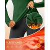imageThermal Shirts for Women Long Sleeve Mock Neck Fleece Tops Running Workout Cold Weather Gear with Zip PocketZarmy Green