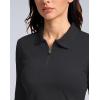 imageWomens Golf Shirts Lightweight UPF 50 Long Sleeve Shirts UV Protection Quick Dry Cool Polo Shirts for Women Work OutdoorBlack