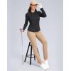 imageWomens Golf Shirts Lightweight UPF 50 Long Sleeve Shirts UV Protection Quick Dry Cool Polo Shirts for Women Work OutdoorBlack