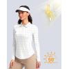 imageWomens Golf Shirts Lightweight UPF 50 Long Sleeve Shirts UV Protection Quick Dry Cool Polo Shirts for Women Work OutdoorBlack Dot