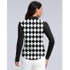 imageWomens Golf Shirts Lightweight UPF 50 Long Sleeve Shirts UV Protection Quick Dry Cool Polo Shirts for Women Work OutdoorBlack Plaid