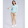 imageWomens Golf Shirts Lightweight UPF 50 Long Sleeve Shirts UV Protection Quick Dry Cool Polo Shirts for Women Work OutdoorBlue Plaid