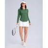 imageWomens Golf Shirts Lightweight UPF 50 Long Sleeve Shirts UV Protection Quick Dry Cool Polo Shirts for Women Work OutdoorGreen
