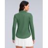imageWomens Golf Shirts Lightweight UPF 50 Long Sleeve Shirts UV Protection Quick Dry Cool Polo Shirts for Women Work OutdoorGreen