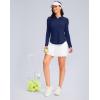 imageWomens Golf Shirts Lightweight UPF 50 Long Sleeve Shirts UV Protection Quick Dry Cool Polo Shirts for Women Work OutdoorNavy