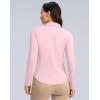 imageWomens Golf Shirts Lightweight UPF 50 Long Sleeve Shirts UV Protection Quick Dry Cool Polo Shirts for Women Work OutdoorPink
