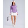 imageWomens Golf Shirts Lightweight UPF 50 Long Sleeve Shirts UV Protection Quick Dry Cool Polo Shirts for Women Work OutdoorPurple