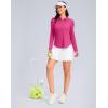 imageWomens Golf Shirts Lightweight UPF 50 Long Sleeve Shirts UV Protection Quick Dry Cool Polo Shirts for Women Work OutdoorRose