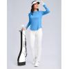imageWomens Golf Shirts Lightweight UPF 50 Long Sleeve Shirts UV Protection Quick Dry Cool Polo Shirts for Women Work OutdoorSky Blue