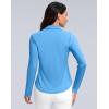 imageWomens Golf Shirts Lightweight UPF 50 Long Sleeve Shirts UV Protection Quick Dry Cool Polo Shirts for Women Work OutdoorSky Blue