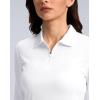imageWomens Golf Shirts Lightweight UPF 50 Long Sleeve Shirts UV Protection Quick Dry Cool Polo Shirts for Women Work OutdoorWhite