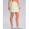 imageWomens Golf Skirts Skort 4 Side Pockets High Waisted Stretchy Tennis Skirt with Short Athletic CasualBeige