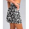 imageWomens Golf Skirts Skort 4 Side Pockets High Waisted Stretchy Tennis Skirt with Short Athletic CasualBlack Flower