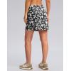 imageWomens Golf Skirts Skort 4 Side Pockets High Waisted Stretchy Tennis Skirt with Short Athletic CasualBlack Flower