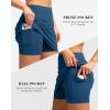 imageWomens Golf Skirts Skort 4 Side Pockets High Waisted Stretchy Tennis Skirt with Short Athletic CasualBlue