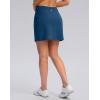 imageWomens Golf Skirts Skort 4 Side Pockets High Waisted Stretchy Tennis Skirt with Short Athletic CasualBlue
