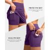 imageWomens Golf Skirts Skort 4 Side Pockets High Waisted Stretchy Tennis Skirt with Short Athletic CasualDeep Purple