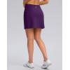 imageWomens Golf Skirts Skort 4 Side Pockets High Waisted Stretchy Tennis Skirt with Short Athletic CasualDeep Purple