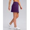 imageWomens Golf Skirts Skort 4 Side Pockets High Waisted Stretchy Tennis Skirt with Short Athletic CasualDeep Purple