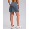 imageWomens Golf Skirts Skort 4 Side Pockets High Waisted Stretchy Tennis Skirt with Short Athletic CasualDusty Blue