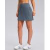 imageWomens Golf Skirts Skort 4 Side Pockets High Waisted Stretchy Tennis Skirt with Short Athletic CasualDusty Blue