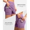 imageWomens Golf Skirts Skort 4 Side Pockets High Waisted Stretchy Tennis Skirt with Short Athletic CasualDusty Purple