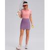 imageWomens Golf Skirts Skort 4 Side Pockets High Waisted Stretchy Tennis Skirt with Short Athletic CasualDusty Purple