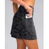 imageWomens Golf Skirts Skort 4 Side Pockets High Waisted Stretchy Tennis Skirt with Short Athletic CasualGrey Camo