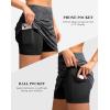 imageWomens Golf Skirts Skort 4 Side Pockets High Waisted Stretchy Tennis Skirt with Short Athletic CasualGrey Camo
