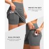 imageWomens Golf Skirts Skort 4 Side Pockets High Waisted Stretchy Tennis Skirt with Short Athletic CasualIron Grey
