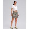 imageWomens Golf Skirts Skort 4 Side Pockets High Waisted Stretchy Tennis Skirt with Short Athletic CasualLeopard