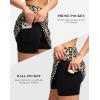 imageWomens Golf Skirts Skort 4 Side Pockets High Waisted Stretchy Tennis Skirt with Short Athletic CasualLeopard