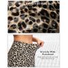 imageWomens Golf Skirts Skort 4 Side Pockets High Waisted Stretchy Tennis Skirt with Short Athletic CasualLeopard