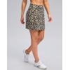 imageWomens Golf Skirts Skort 4 Side Pockets High Waisted Stretchy Tennis Skirt with Short Athletic CasualLeopard