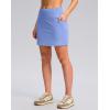 imageWomens Golf Skirts Skort 4 Side Pockets High Waisted Stretchy Tennis Skirt with Short Athletic CasualLight Blue