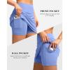 imageWomens Golf Skirts Skort 4 Side Pockets High Waisted Stretchy Tennis Skirt with Short Athletic CasualLight Blue