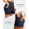 imageWomens Golf Skirts Skort 4 Side Pockets High Waisted Stretchy Tennis Skirt with Short Athletic CasualNavy