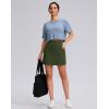 imageWomens Golf Skirts Skort 4 Side Pockets High Waisted Stretchy Tennis Skirt with Short Athletic CasualOlive Green