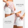 imageWomens Golf Skirts Skort 4 Side Pockets High Waisted Stretchy Tennis Skirt with Short Athletic CasualPink Paisley