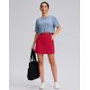 imageWomens Golf Skirts Skort 4 Side Pockets High Waisted Stretchy Tennis Skirt with Short Athletic CasualRed