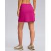 imageWomens Golf Skirts Skort 4 Side Pockets High Waisted Stretchy Tennis Skirt with Short Athletic CasualRose