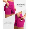 imageWomens Golf Skirts Skort 4 Side Pockets High Waisted Stretchy Tennis Skirt with Short Athletic CasualRose